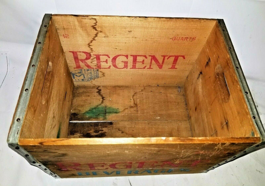 Rare Antique 1950's Regent Bottling Beverages Wood Crate Pittsburgh PA