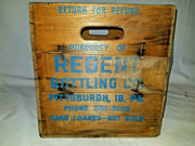 Rare Antique 1950's Regent Bottling Beverages Wood Crate Pittsburgh PA