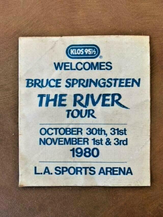 1980 BRUCE SPRINGSTEEN 1980 BACKSTAGE PASS KLOS RADIO PROMO THE RIVER TOUR