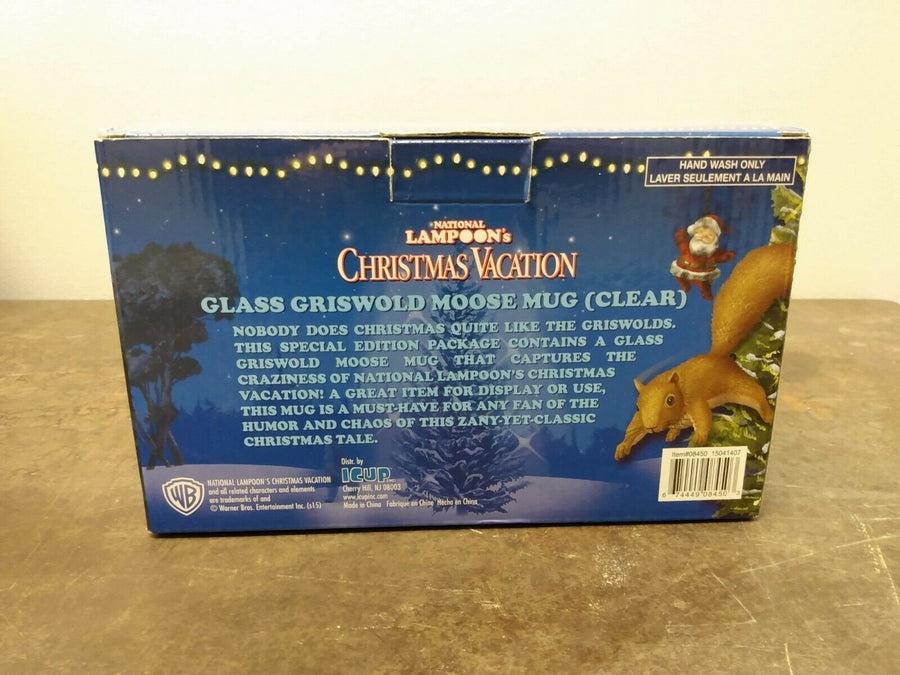 NATIONAL LAMPOON'S CHRISTMAS VACATION GLASS GRISWOLD MOOSE MUG (CLEAR)