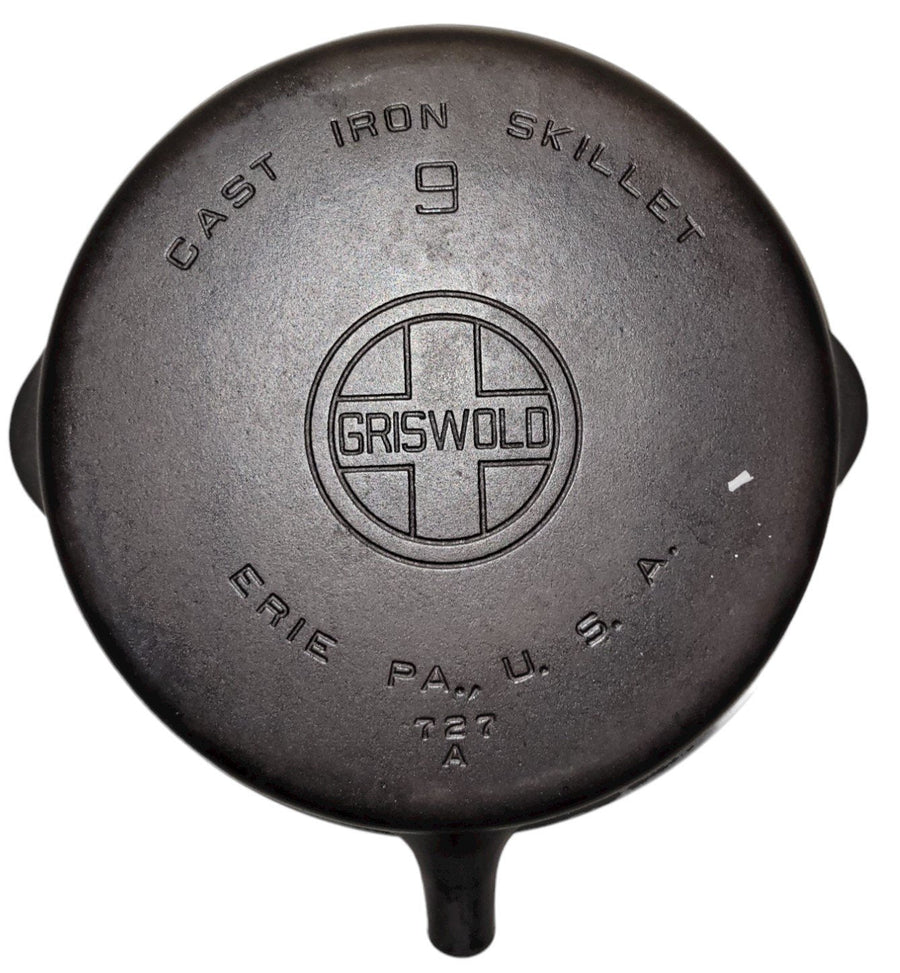1930s Number Nine Vintage Griswold Cast Iron Skillet Made in Erie Penn –  Shop Cool Vintage Decor