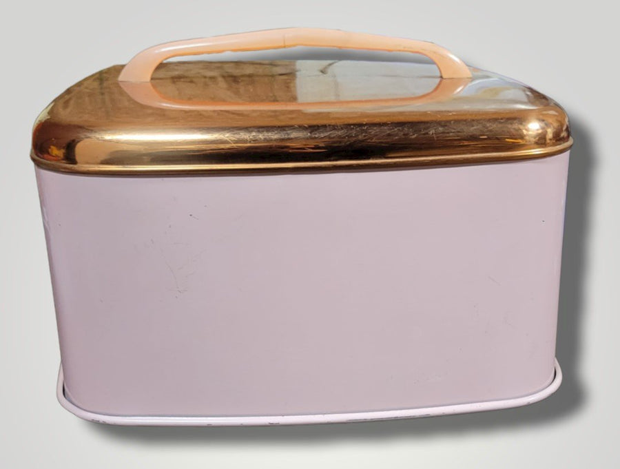 Beautyware By Lincoln MCM 1960s Vintage Pink Rose Gold Copper Cake Saver