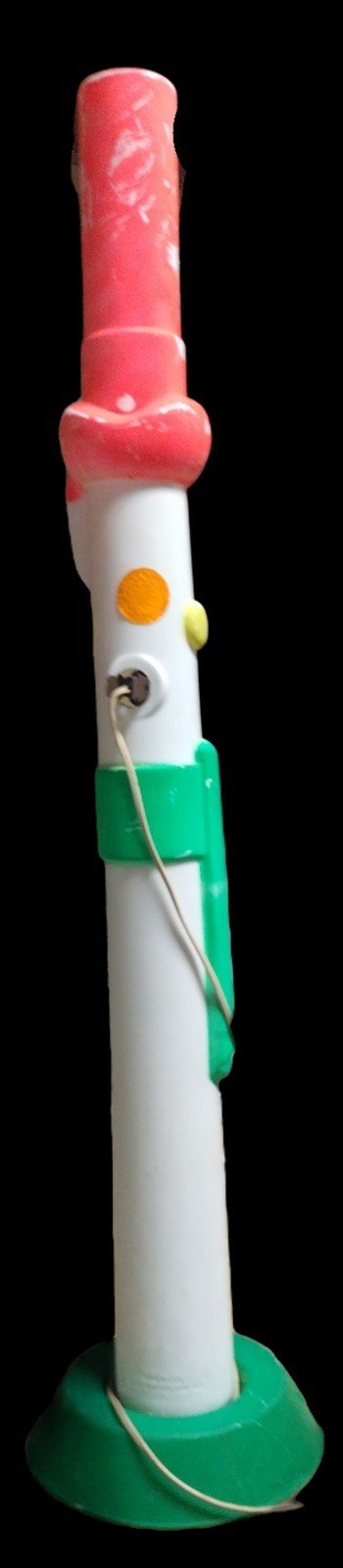 Vintage 1960s Snowman Pencil Blow Mold Electric Light Up Outdoor Christmas Decor