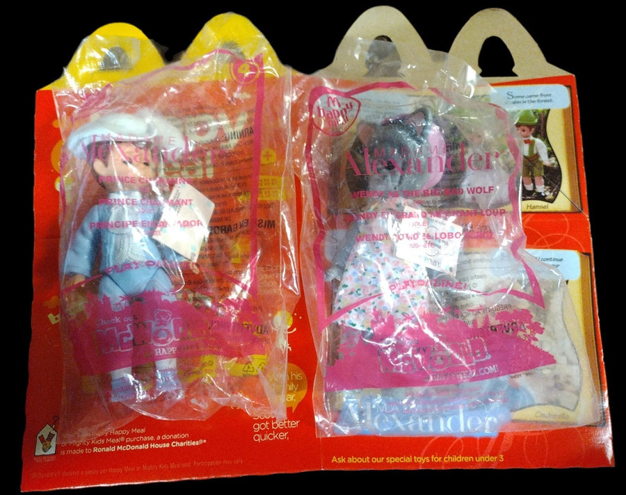 Vintage McDonald's Happy Meal Alice in Wonderland Toys Lot of 2