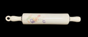 Vintage Harker Pottery Hotoven Pastel Tulips Ceramic Rolling Pin 1950s 14in