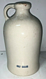 Vintage Henry McKenna Handmade Whiskey Half Gallon Stoneware Jug