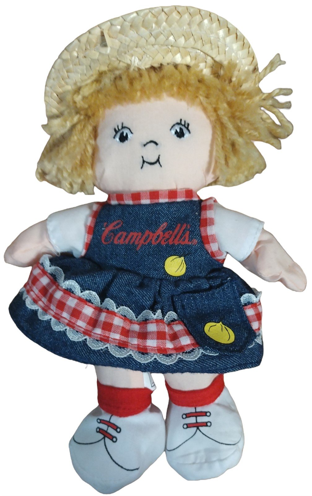 Vintage Set of 3 Different Campbell Plush Soup Doll Collectibles Chef Farmer