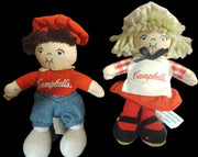 Vintage Set of 4 Different Campbell Kids Girl Soup Dolls Fridge Decor Magnets