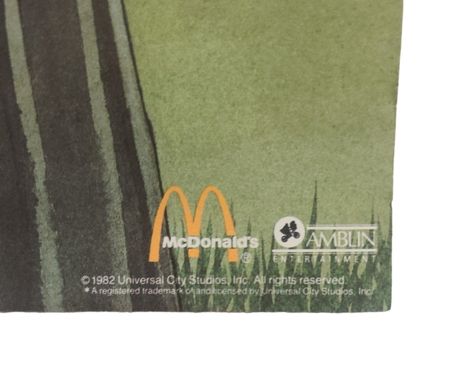 Vintage 1980s E.T. Classic Movie Poster Paper Wall Art Decor McDonalds Promo