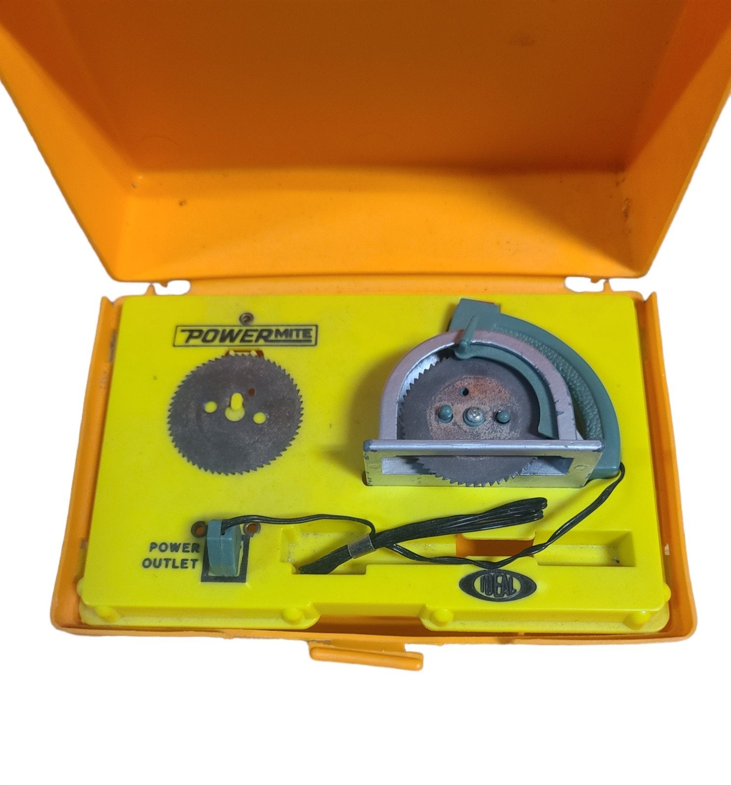 Vitange PowerMite Mini Circular Saw Battery Powered Orange Case Ideal 1960s