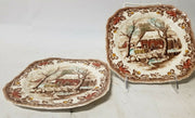23 The Friendly Village & Country Life Johnson Bros Serving Tray Plates and More