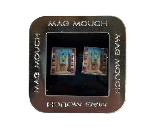 Mag Mouch Sophos Novelty Cufflink 2pc Pornstar and New York City Jewelry Buttons