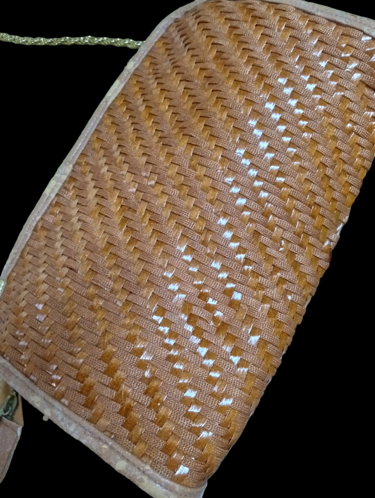 Clutch Purse Woven Rust Color Vintage Made in Italy for The Union