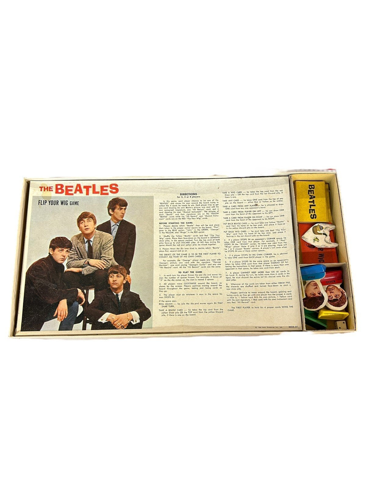 The Beatles Flip Your Wig Game Board Vintage Music 4 Player Original Box