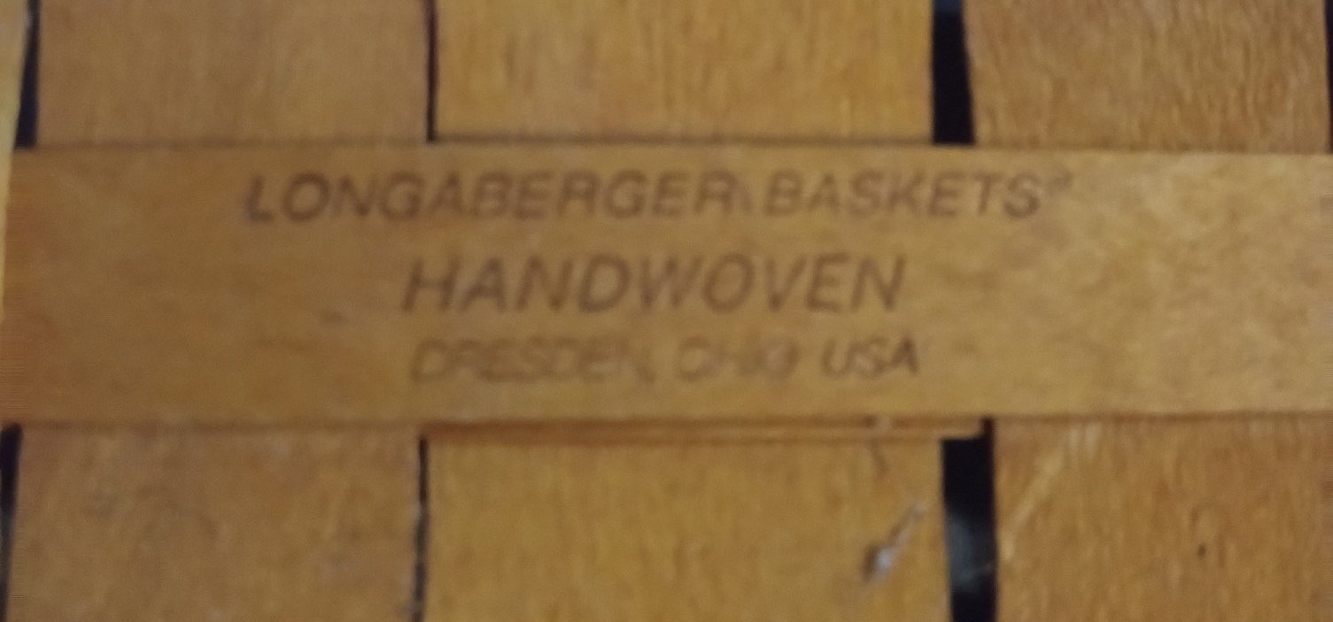 Windowsill Basket Vintage Longaberger Baskets 2000 Made in USA