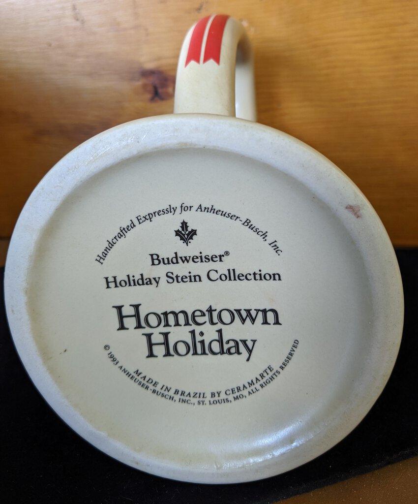 1993 BUDWEISER HOLIDAY STEIN CLYDESDALES - Hometown Holidays
