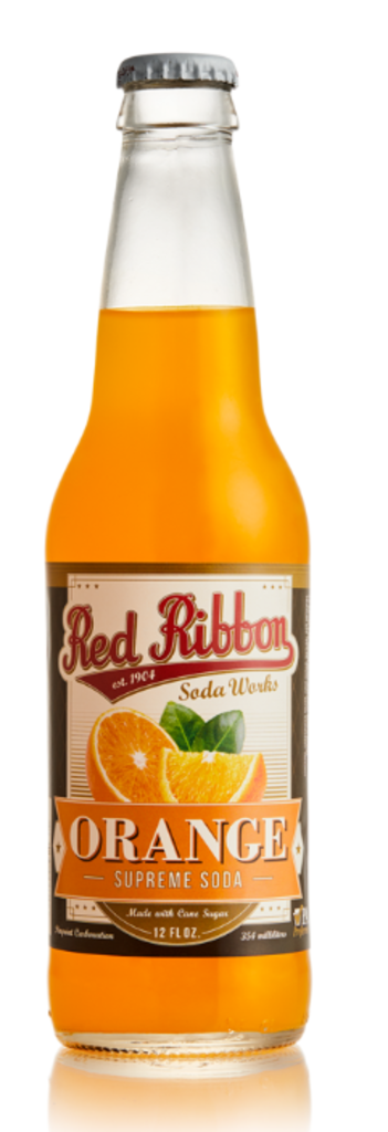 Red Ribbon Orange Supreme Soda - 12 oz Bottle
