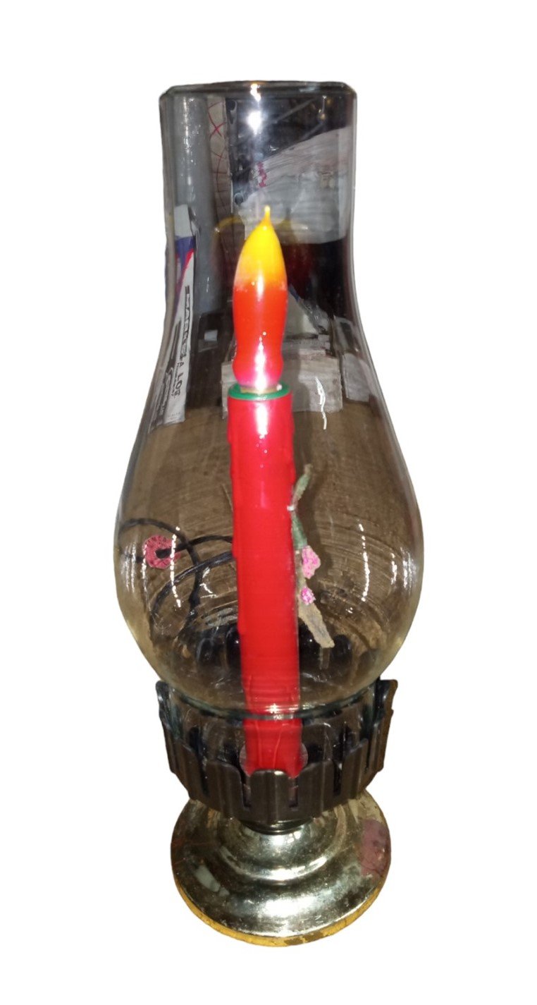 Timco Hurricane Christmas Candle Lamp Vintage Collectible Festive Decorative
