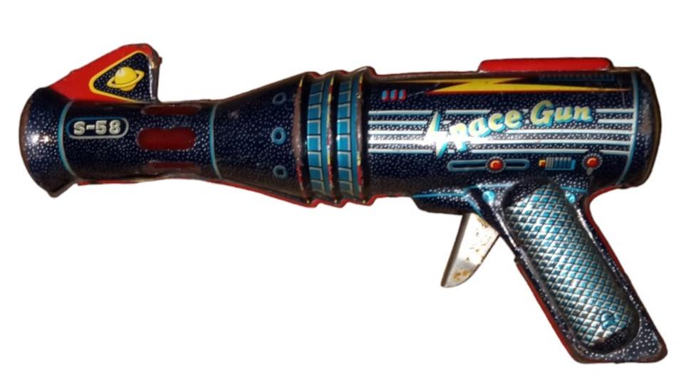 Daiya Japanese Tin Space Gun Toy Vintage Collectible Nostalgic Sci-Fi Children's