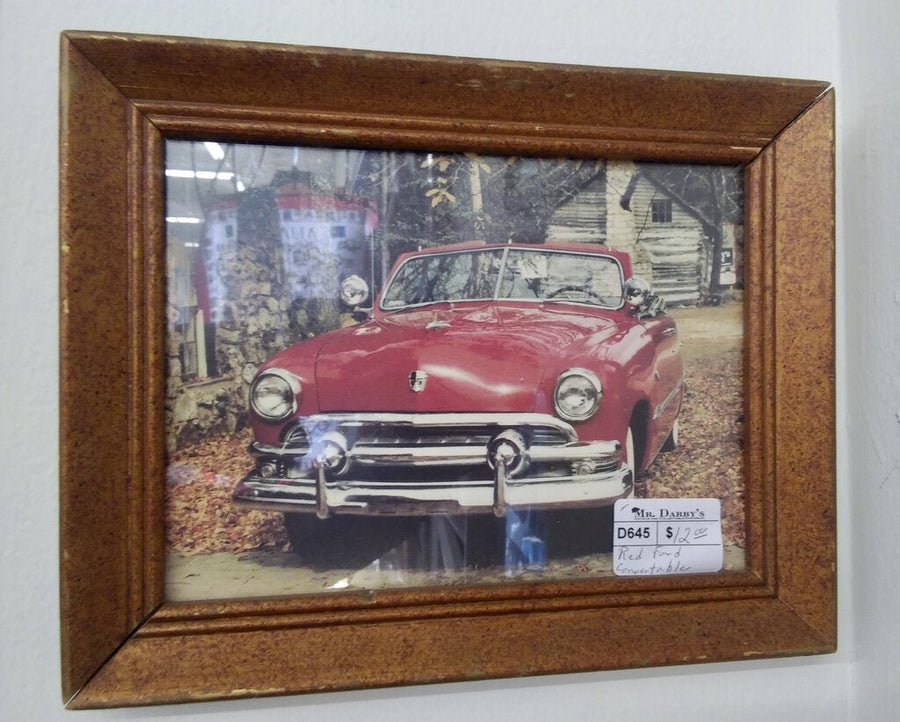 Framed Photograph of Early 1950's FORD Convertible