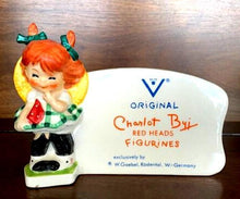 Load image into Gallery viewer, Goebel Redhead Figuring with Charlot Byi Sign Figurine West Germany