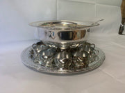 NEW Oneida Silverplate Punch Bowl Set with Ladle