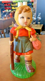 Hummel Goebel Like Hiking Boy and Girl Figurines Possibly Made in Japan