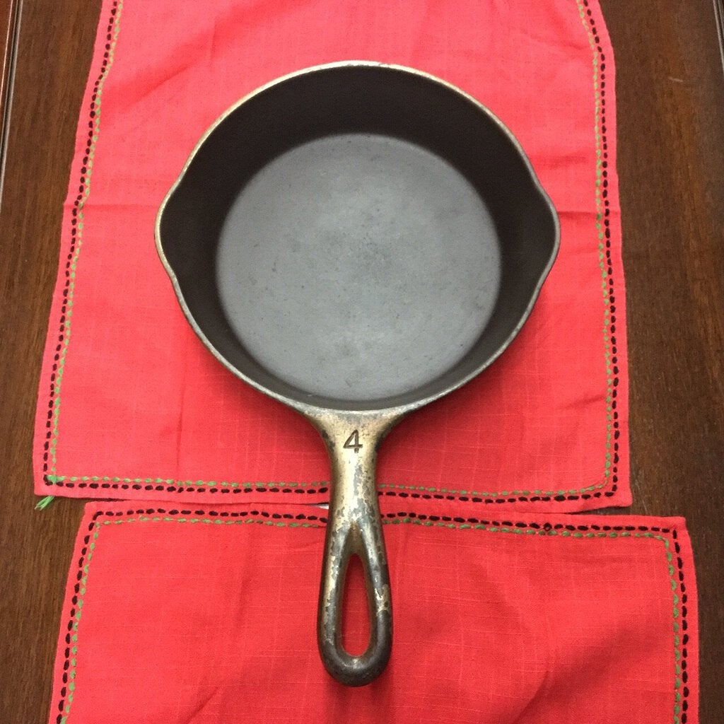 Wager Ware #4 Plated Cast Iron Skillet