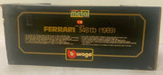 Vintage Bburago Red Ferrari 348TB 1989 Diecast Metal 1/18 Scale Model