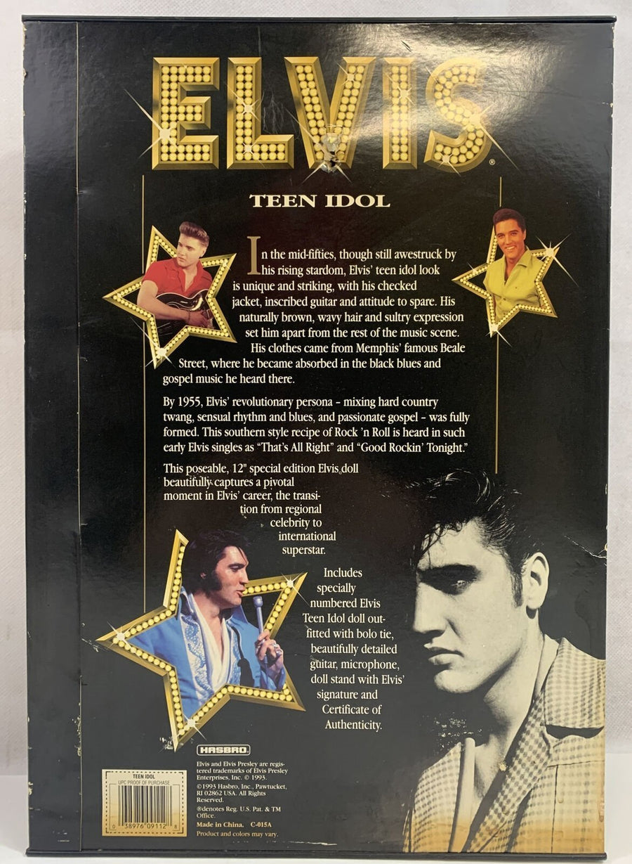 New 1993 Hasbro Elvis Presley Teen Idol 12" Doll Commemorative Edition NIB