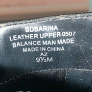 Vintage Bandolino Black Leather Pointed Toe Heeled Boots Size 9.5 Women's