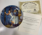 Vintage Knowles China Mammy Lacing Scarlett Plate In Original Box