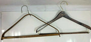 Vintage Lot of 9 Advertising Travel Hotel Collectible Wooden Clothing Hangers