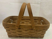 Vintage Longaberger Basket with Handles Signed LM 1986 Made in USA