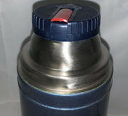 Vintage Blue Metal Thermos Vacuum Bottle Model 2480