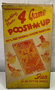 Vintage IN BOX Northwestern Products Co Four Game Poosh M Up Family Game No. 440