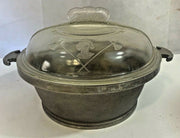 Vintage Guardian Service Lidded Aluminum and Glass Casserole Dish 12 Inches