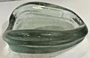 Vintage Mid Century MCM Clear Art Glass Hand Blown Dish Tray