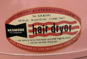 Vintage MCM Mid Century Standing Large Pink Kenmore Hairdryer No 625.61391