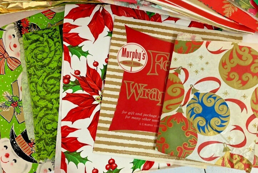 Lot of 16 Vintage Christmas Square Tissue / Wrapping Paper 1950's Murp –  Shop Cool Vintage Decor