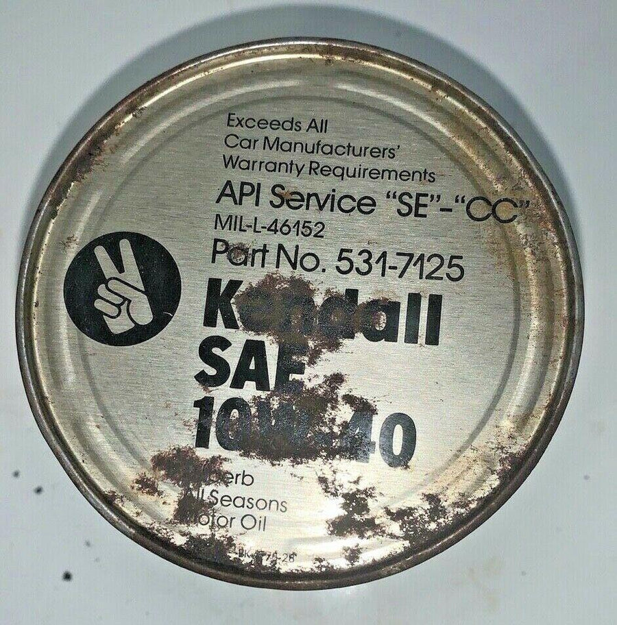 Antique Kendall Superb 10W-40 All Seasons Motor Oil 1 Quart Can .946 Liter