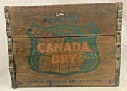 Vintage Canada Dry Soda Pop Wooden Crate Bottle Box