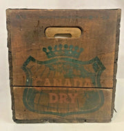 Vintage Canada Dry Soda Pop Wooden Crate Bottle Box