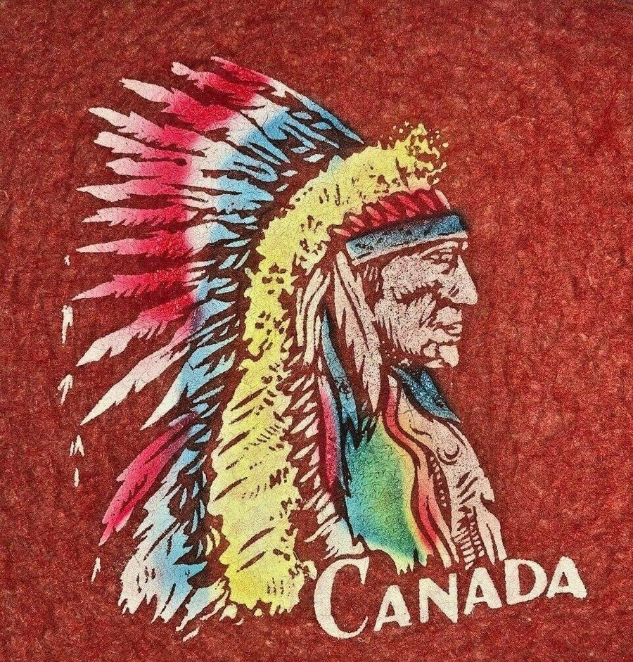 Vintage Sudbury Ontario Canada Red Felt Pennant