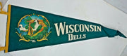 Vintage Wisconsin Dells Stand Rock Green Felt Pennant
