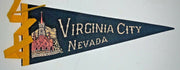 Vintage Virginia City Nevada St Marys in the Mountains Felt Pennant