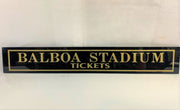 Balboa Bowl San Diego Chargers Jealousy Glass Ticket Booth Sign