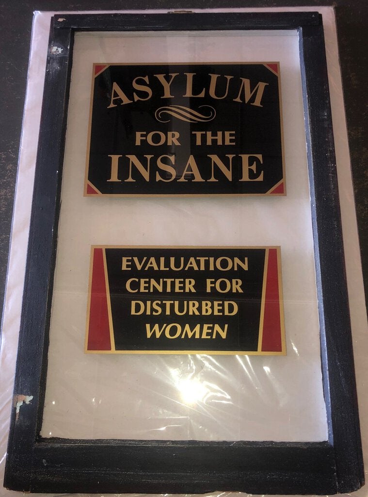 Antique Insane Asylum Window - Evaluation Center for Disturbed Women