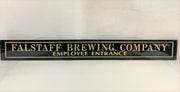 Falstaff Brewing Company Employee Entrance Antique Jealousy Glass Sign