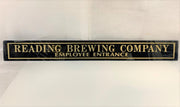 Reading Brewing Company Employee Entrance Antique Jealousy Glass Sign